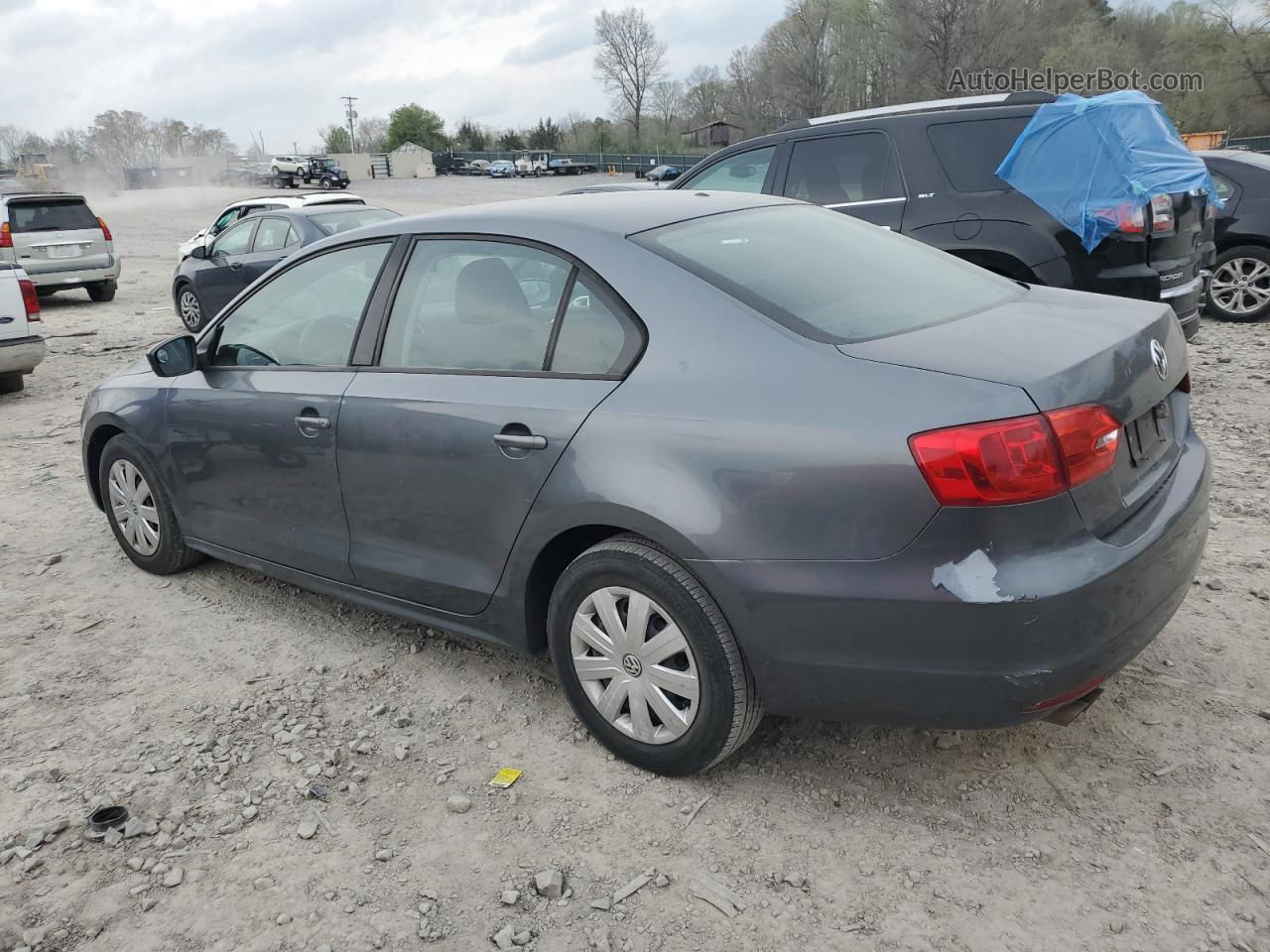 2011 Volkswagen Jetta Base Gray vin: 3VW2K7AJ1BM058389