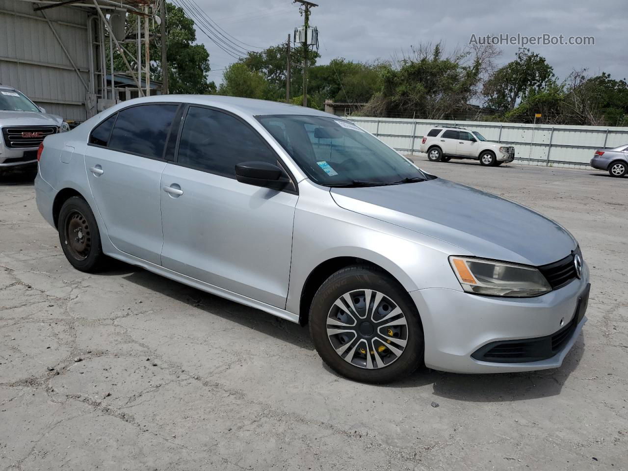 2011 Volkswagen Jetta Base Silver vin: 3VW2K7AJ1BM069070