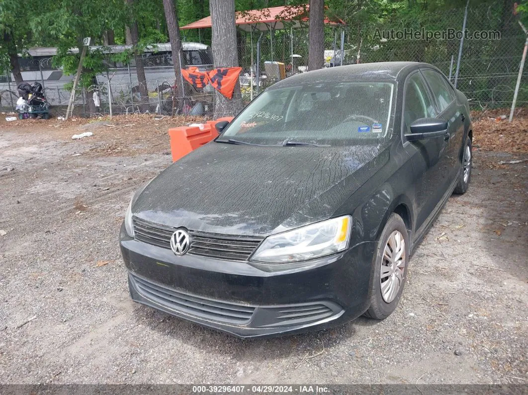 2011 Volkswagen Jetta 2.0l S Black vin: 3VW2K7AJ1BM306396