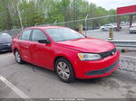 2011 Volkswagen Jetta 2.0l S Red vin: 3VW2K7AJ1BM385763