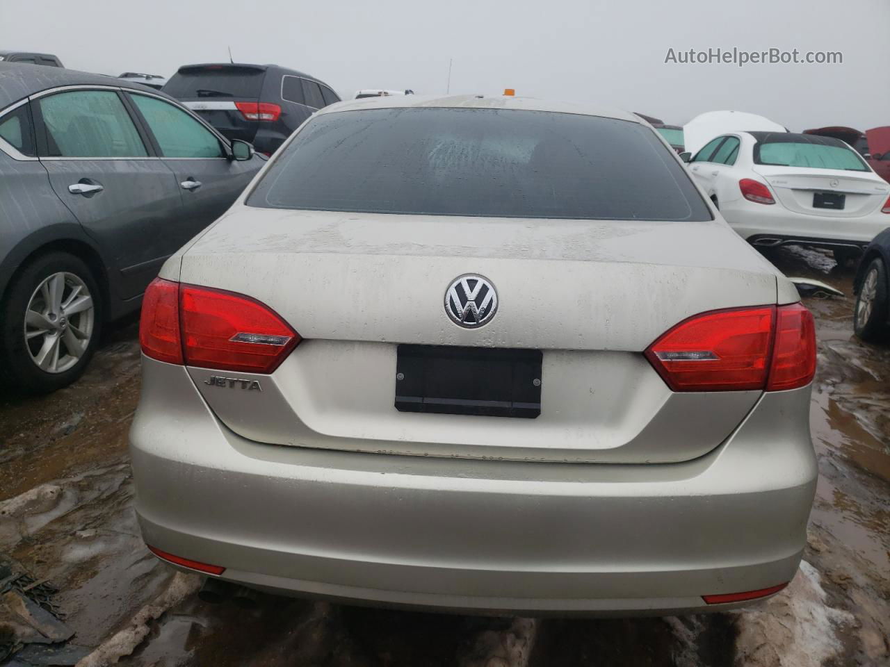 2012 Volkswagen Jetta Base Beige vin: 3VW2K7AJ1CM126272