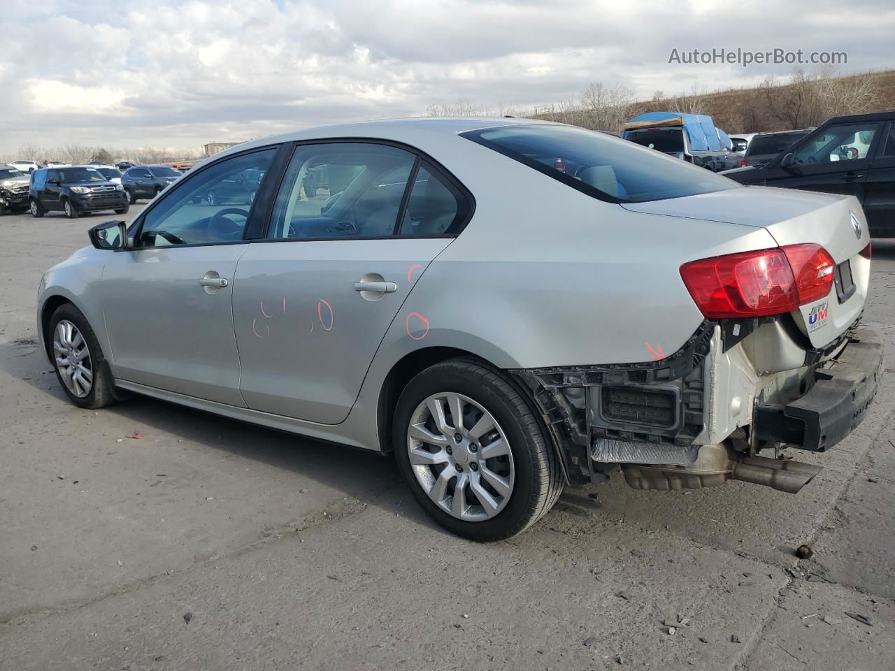 2012 Volkswagen Jetta Base Silver vin: 3VW2K7AJ1CM342011