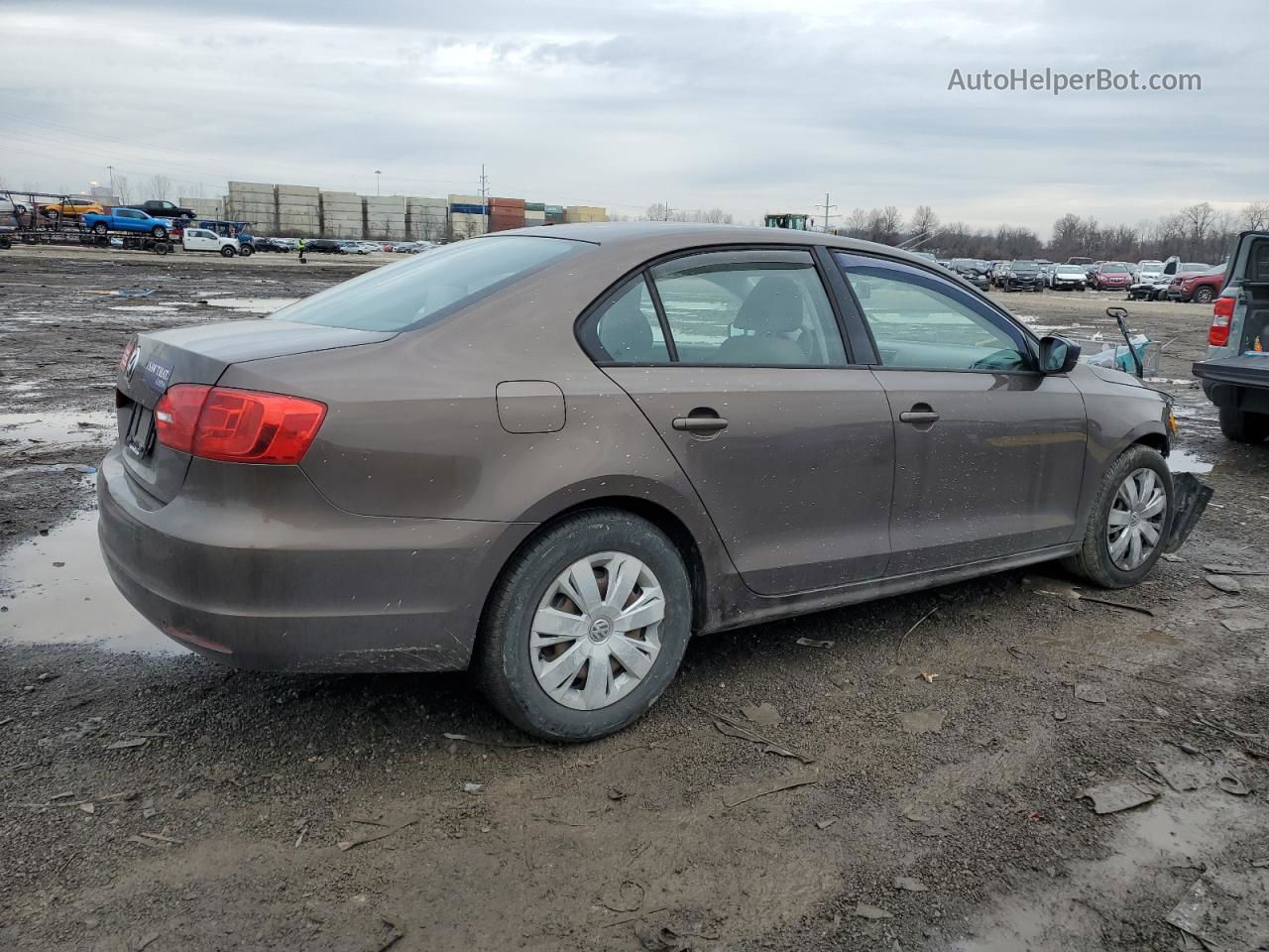 2012 Volkswagen Jetta Base Brown vin: 3VW2K7AJ1CM342347