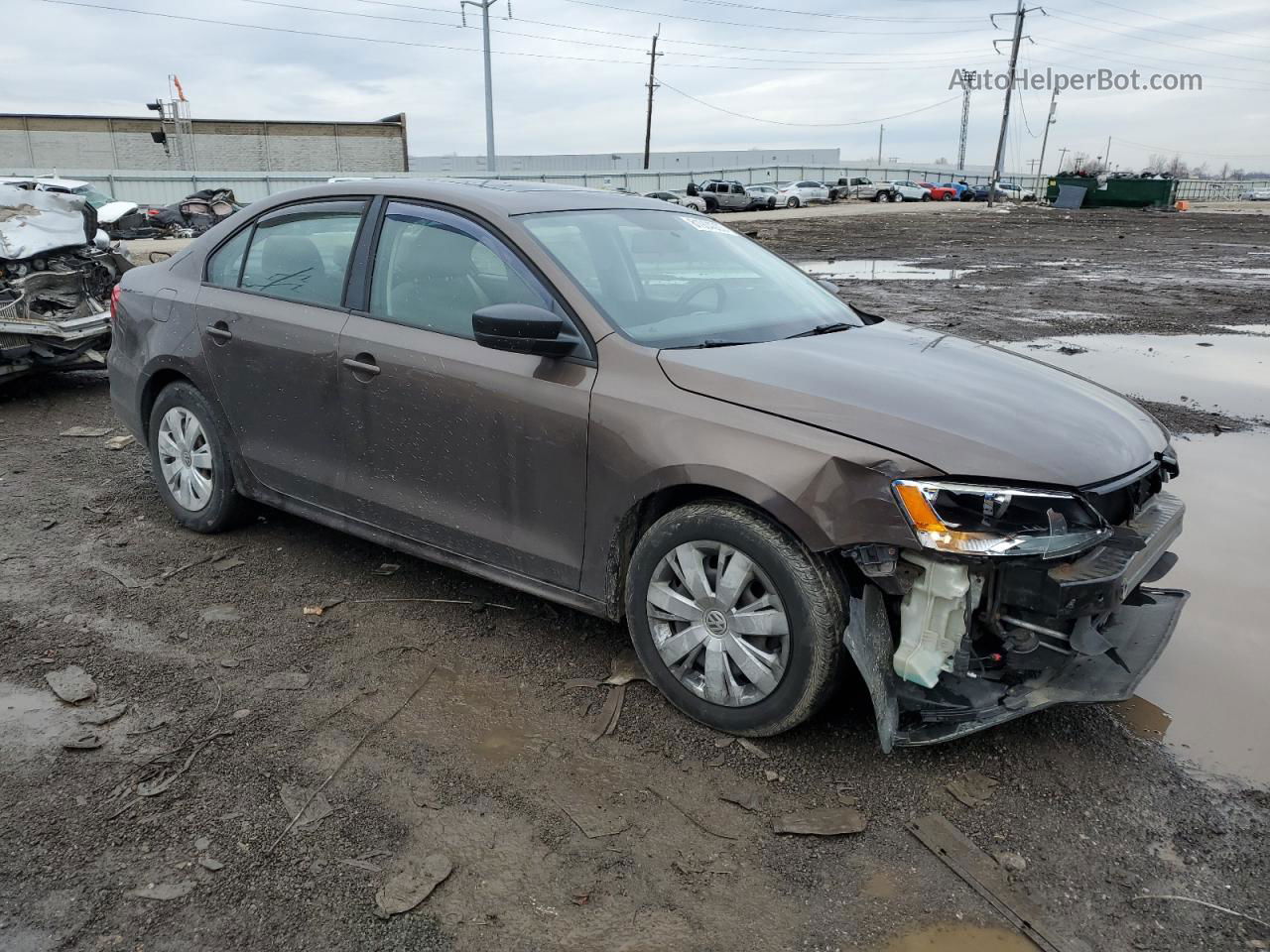 2012 Volkswagen Jetta Base Brown vin: 3VW2K7AJ1CM342347