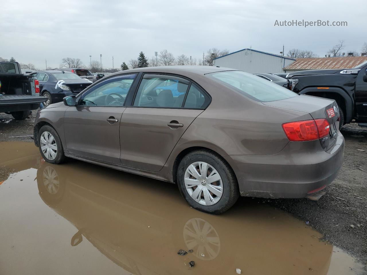 2012 Volkswagen Jetta Base Brown vin: 3VW2K7AJ1CM342347