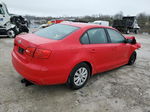 2012 Volkswagen Jetta Base Red vin: 3VW2K7AJ1CM406659