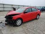 2012 Volkswagen Jetta Base Red vin: 3VW2K7AJ1CM406659