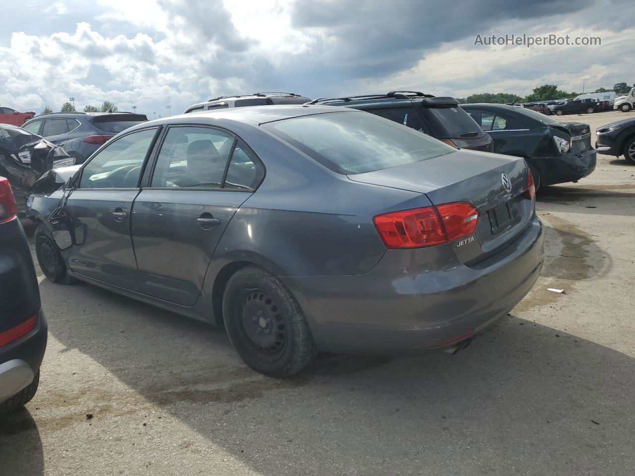 2012 Volkswagen Jetta Base Gray vin: 3VW2K7AJ1CM419928