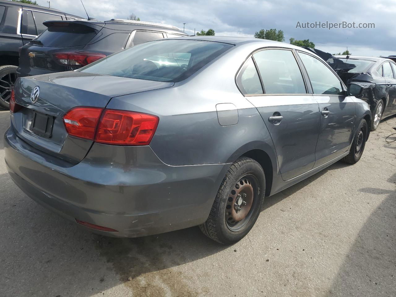 2012 Volkswagen Jetta Base Gray vin: 3VW2K7AJ1CM419928