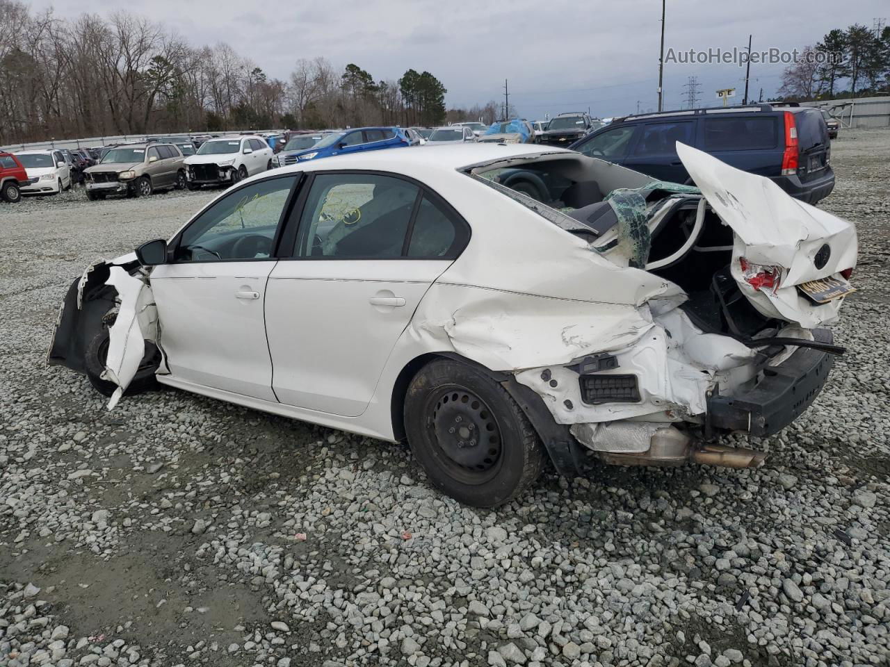 2013 Volkswagen Jetta Base White vin: 3VW2K7AJ1DM228155