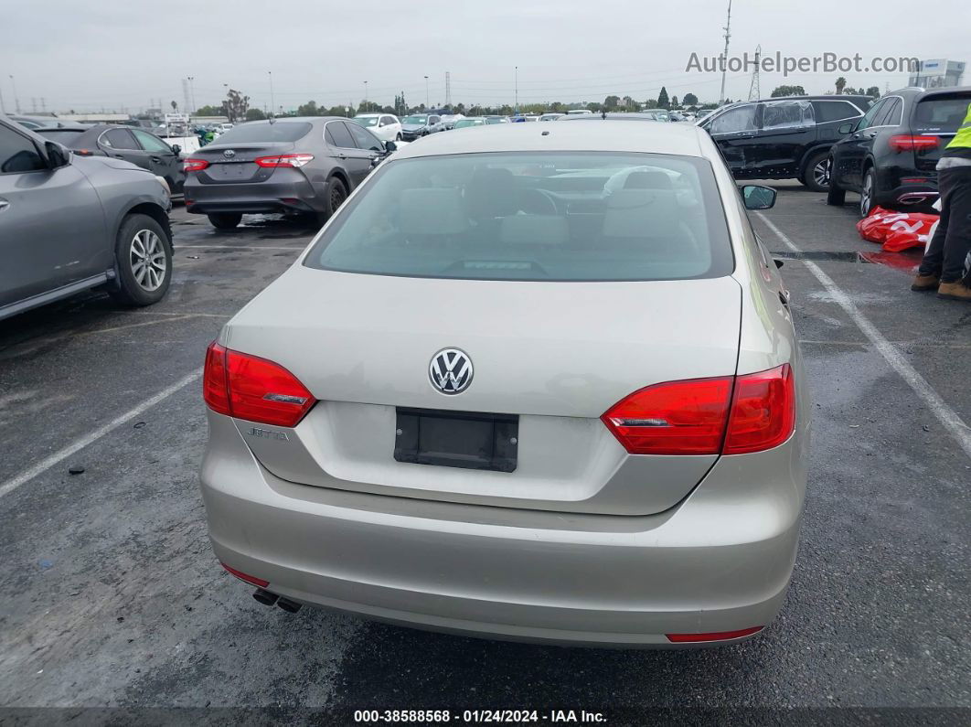 2013 Volkswagen Jetta S Бежевый vin: 3VW2K7AJ1DM257719