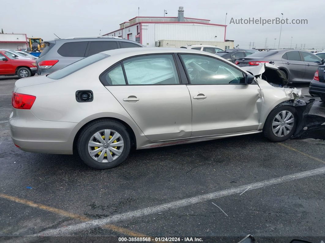 2013 Volkswagen Jetta S Beige vin: 3VW2K7AJ1DM257719