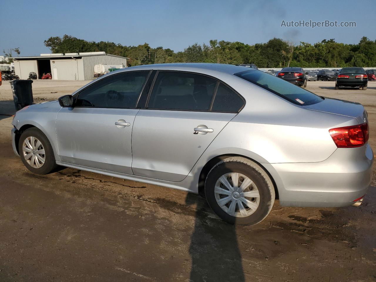 2013 Volkswagen Jetta Base Silver vin: 3VW2K7AJ1DM309382