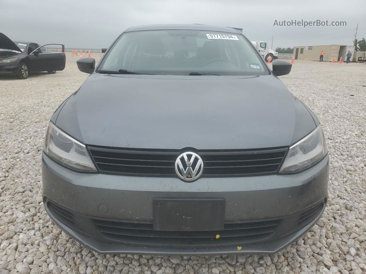 2013 Volkswagen Jetta Base Gray vin: 3VW2K7AJ1DM379500