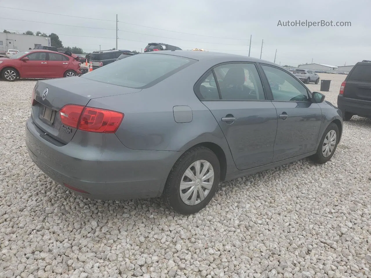 2013 Volkswagen Jetta Base Gray vin: 3VW2K7AJ1DM379500