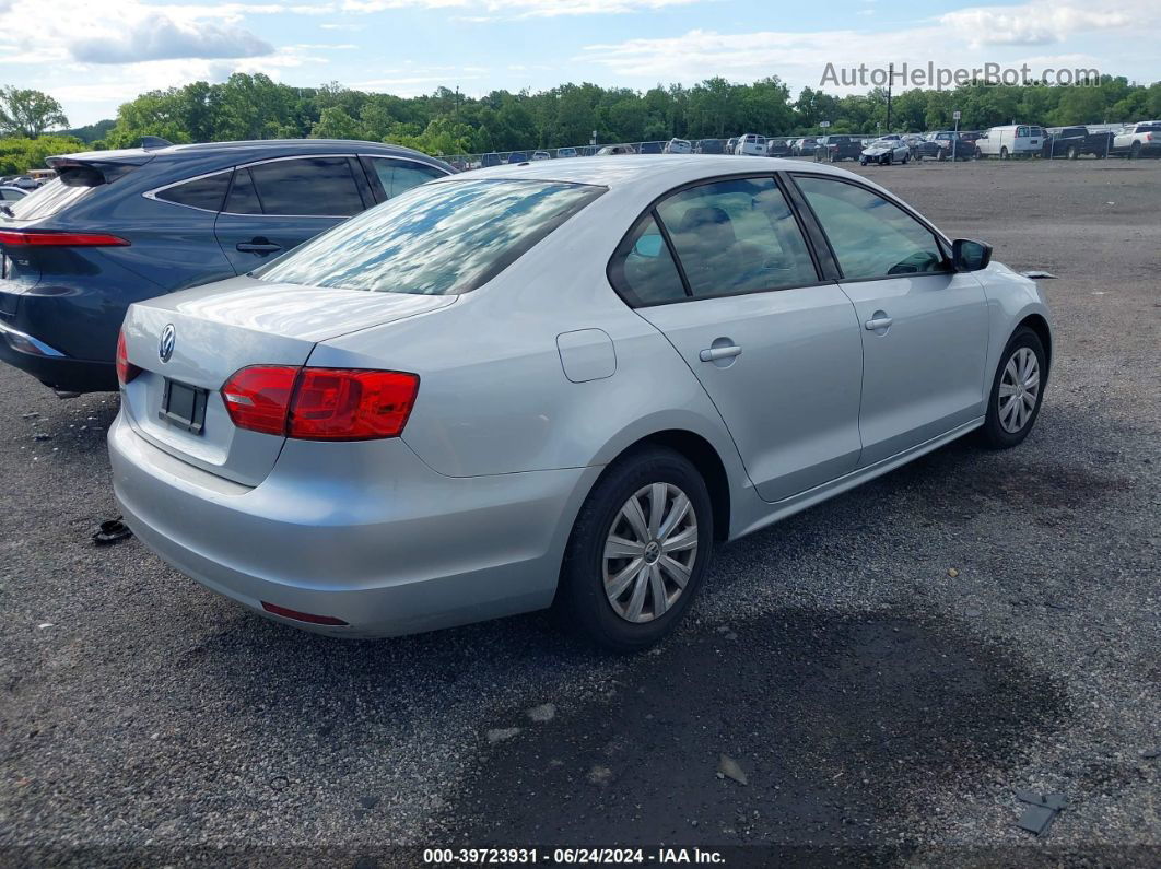 2014 Volkswagen Jetta 2.0l S Silver vin: 3VW2K7AJ1EM225905