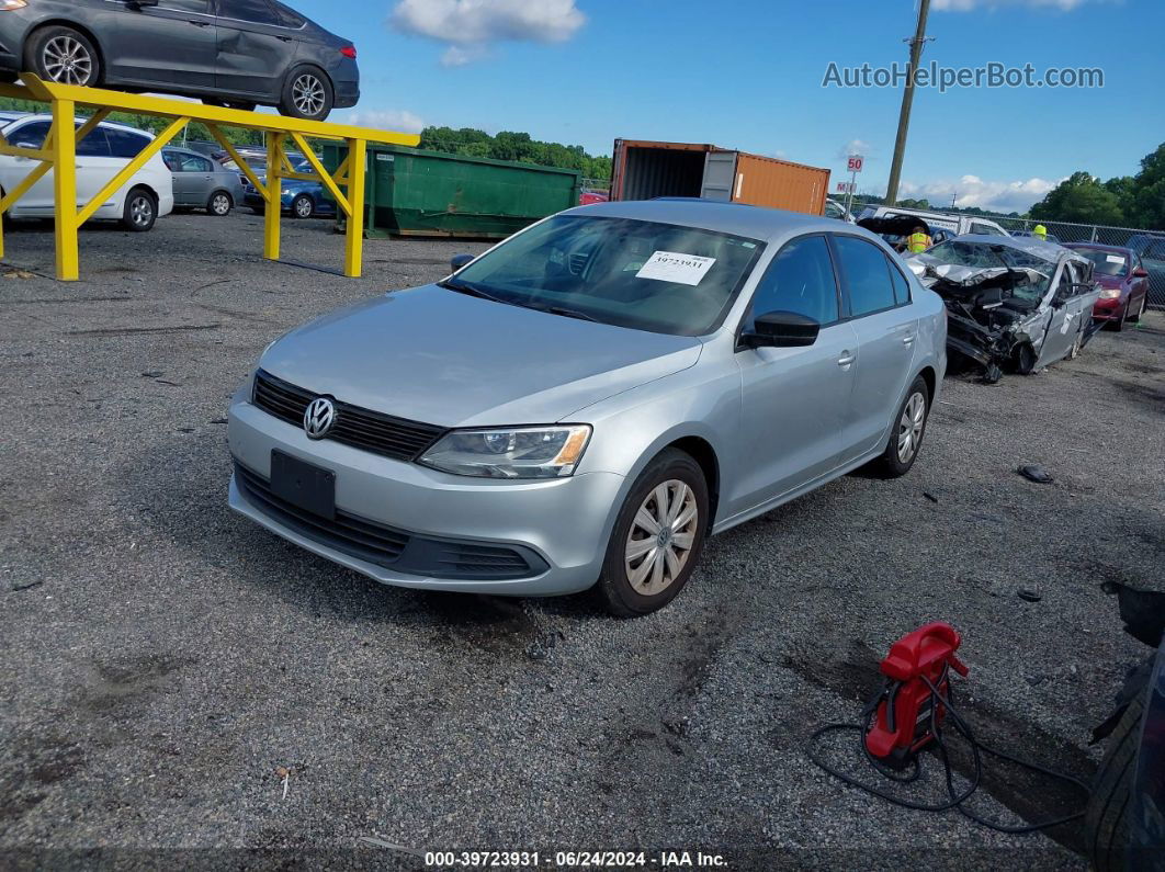 2014 Volkswagen Jetta 2.0l S Silver vin: 3VW2K7AJ1EM225905