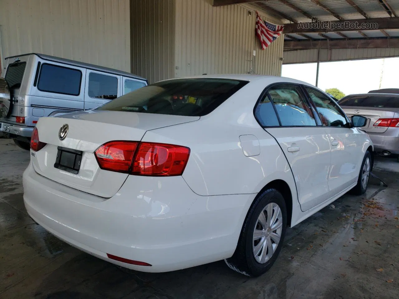 2014 Volkswagen Jetta Base White vin: 3VW2K7AJ1EM227962