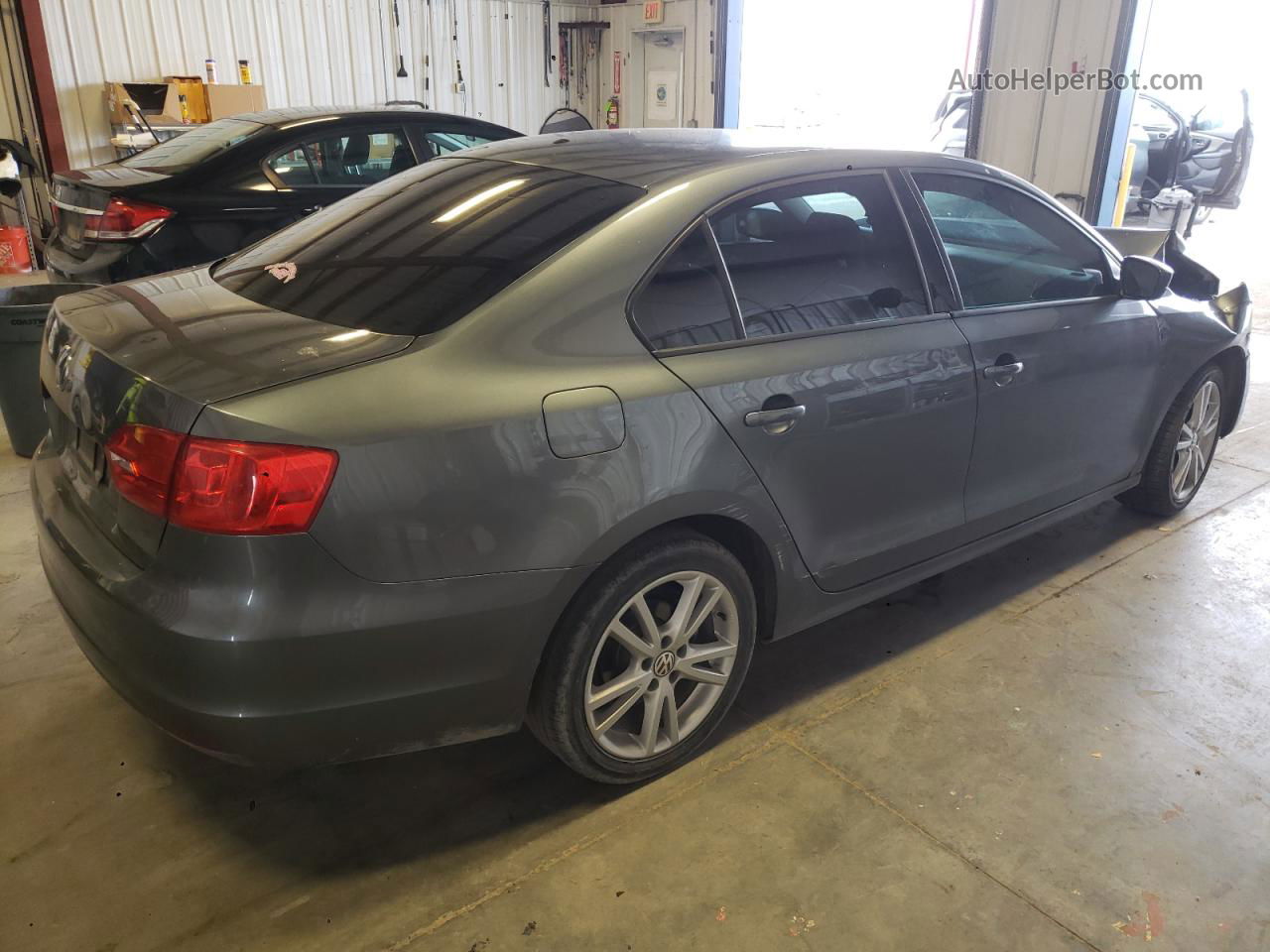 2014 Volkswagen Jetta Base Gray vin: 3VW2K7AJ1EM239352