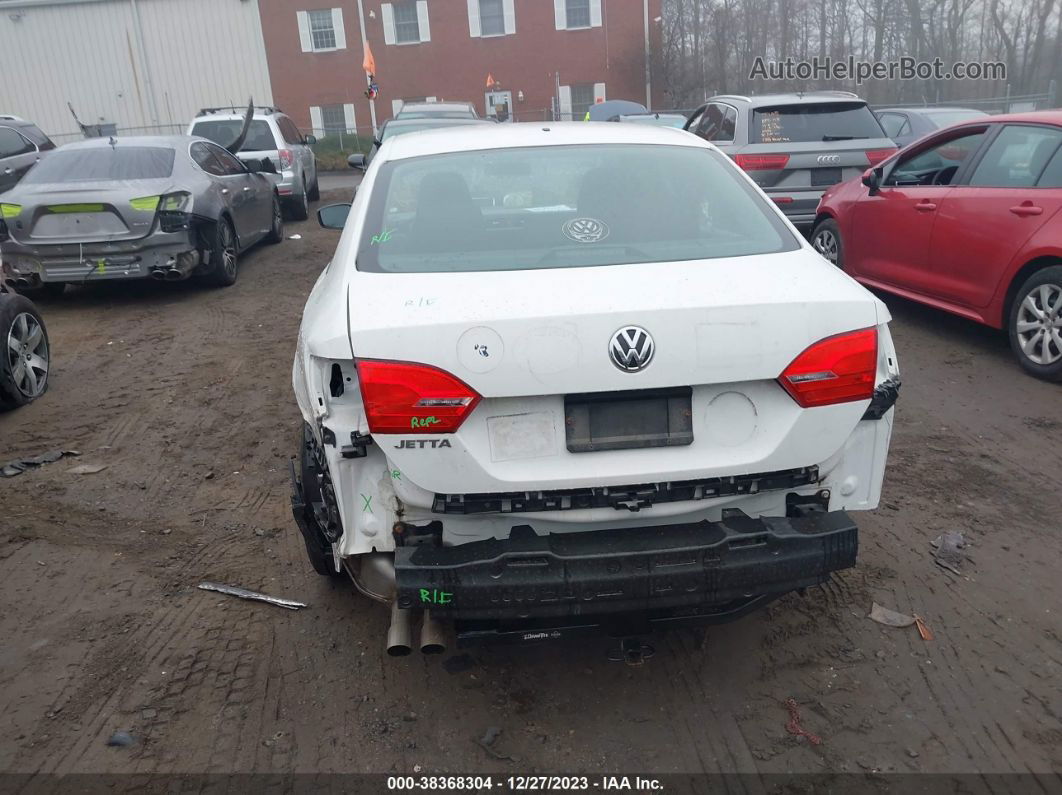 2014 Volkswagen Jetta 2.0l S White vin: 3VW2K7AJ1EM367400