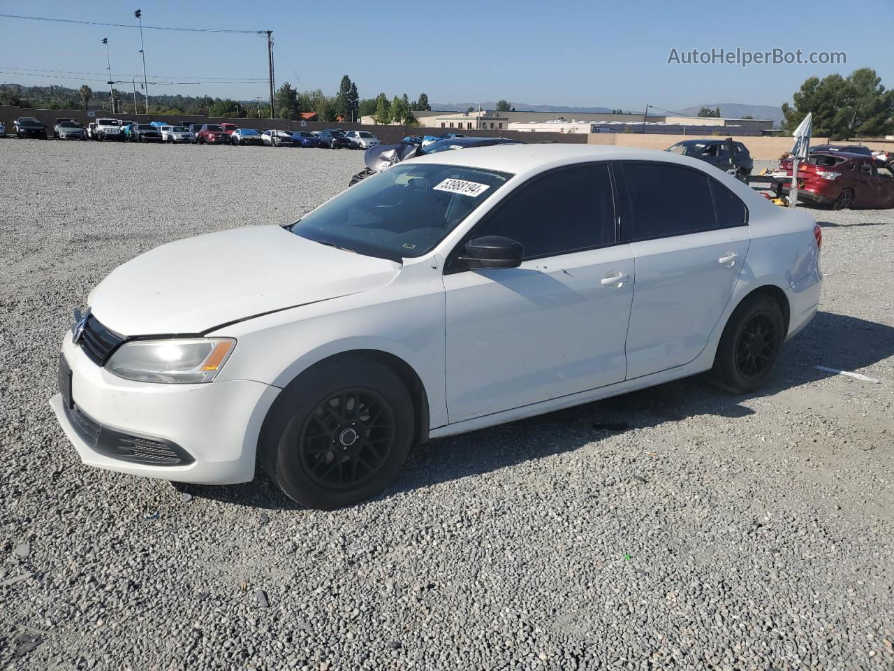 2014 Volkswagen Jetta Base White vin: 3VW2K7AJ1EM375724