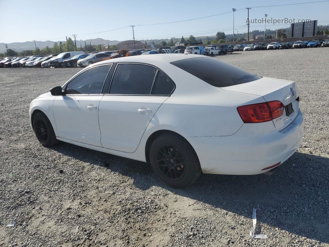 2014 Volkswagen Jetta Base White vin: 3VW2K7AJ1EM375724