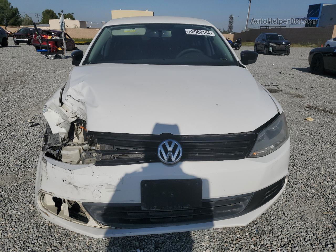 2014 Volkswagen Jetta Base White vin: 3VW2K7AJ1EM375724