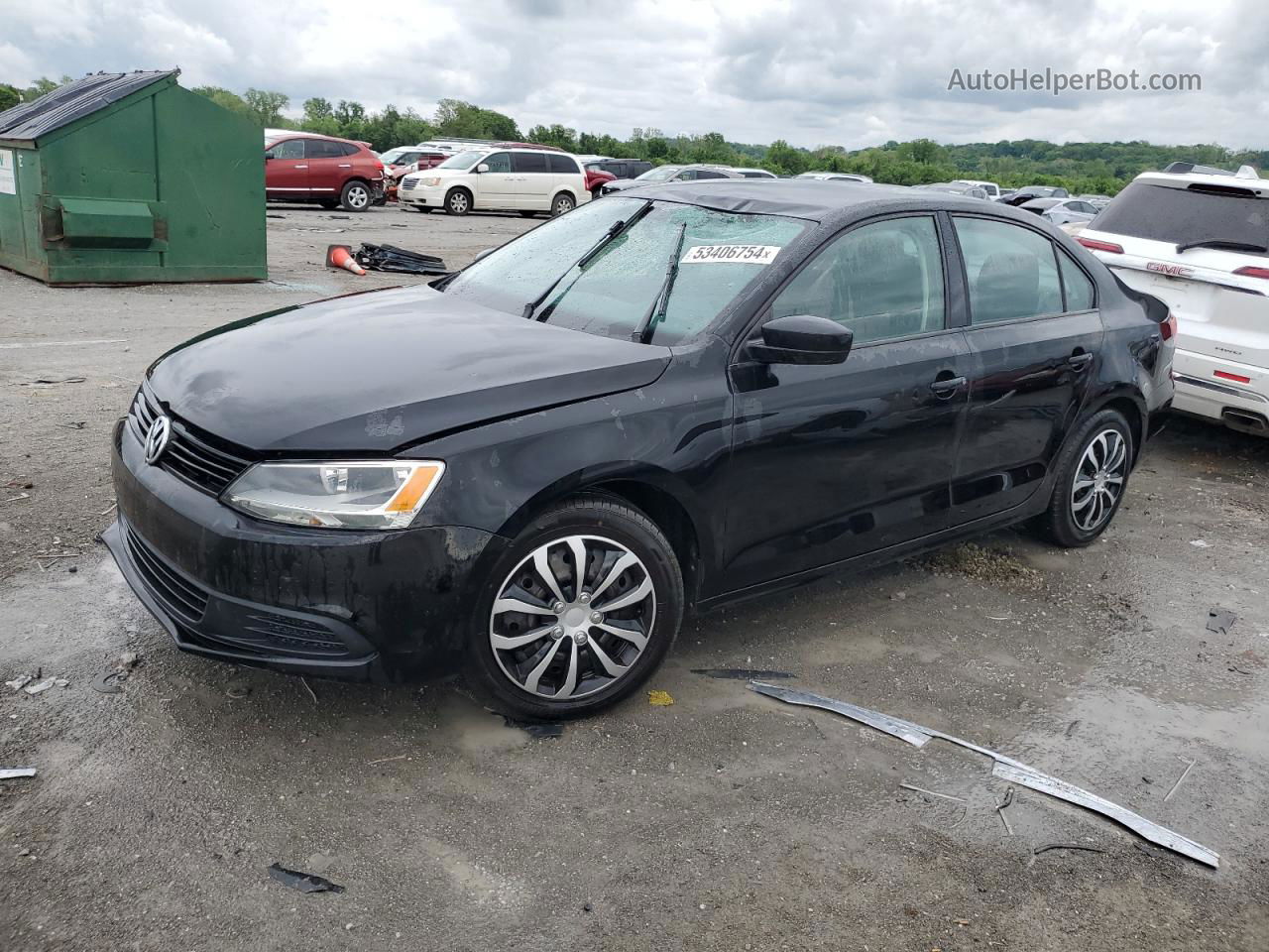 2014 Volkswagen Jetta Base Черный vin: 3VW2K7AJ1EM389994