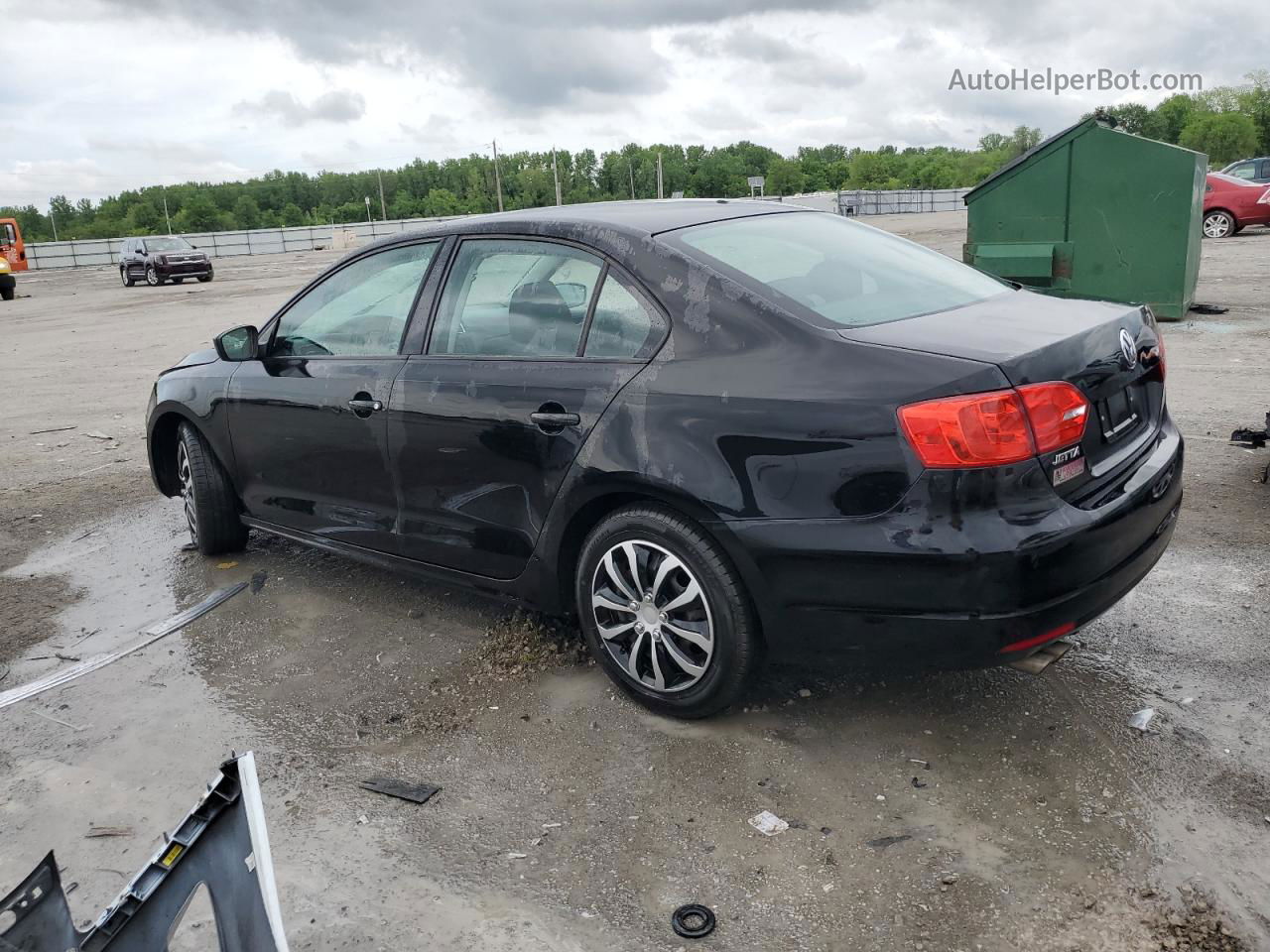 2014 Volkswagen Jetta Base Черный vin: 3VW2K7AJ1EM389994