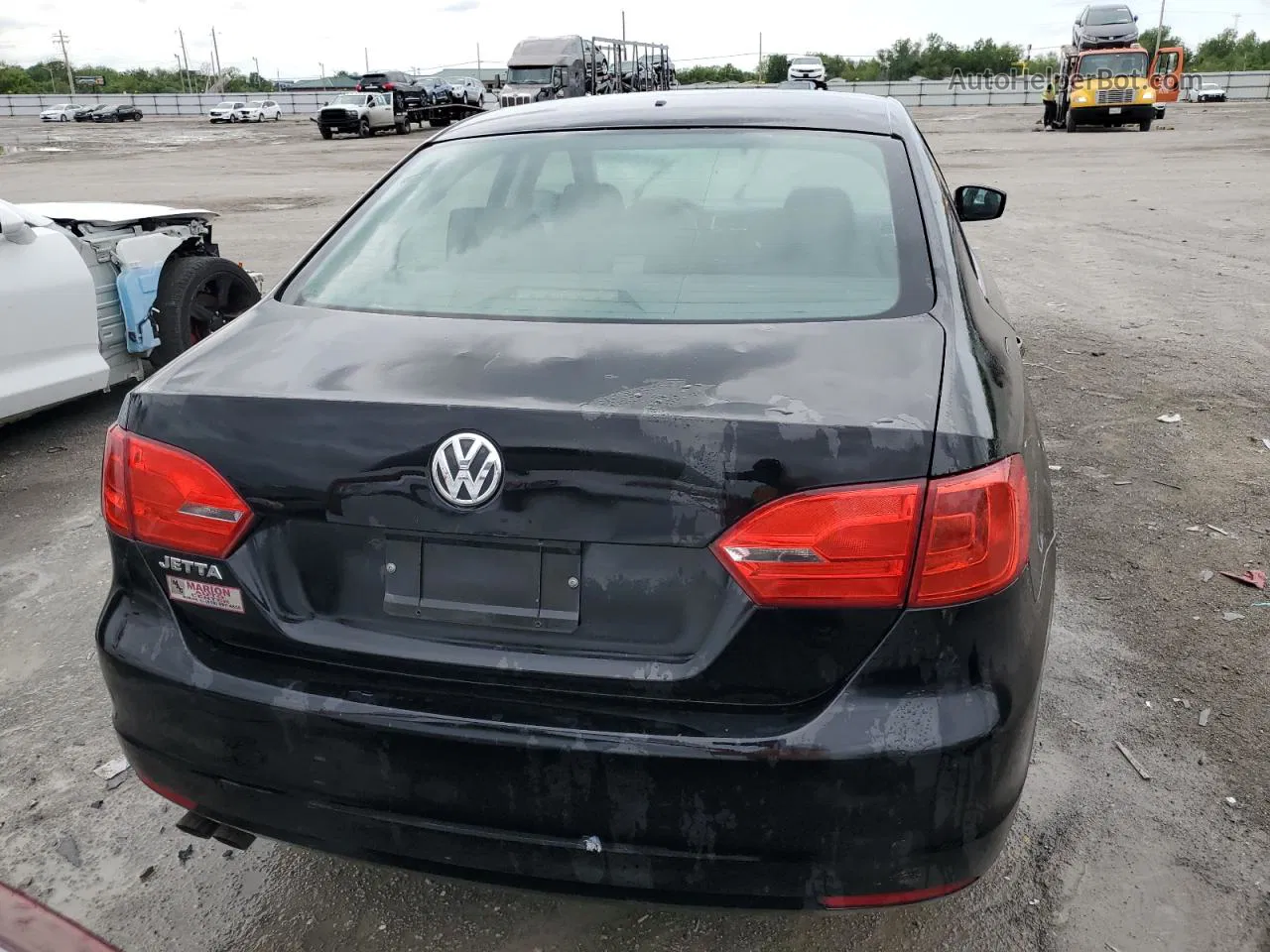 2014 Volkswagen Jetta Base Черный vin: 3VW2K7AJ1EM389994