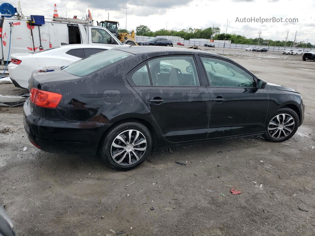 2014 Volkswagen Jetta Base Black vin: 3VW2K7AJ1EM389994