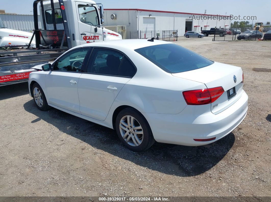 2015 Volkswagen Jetta 2.0l S White vin: 3VW2K7AJ1FM210578