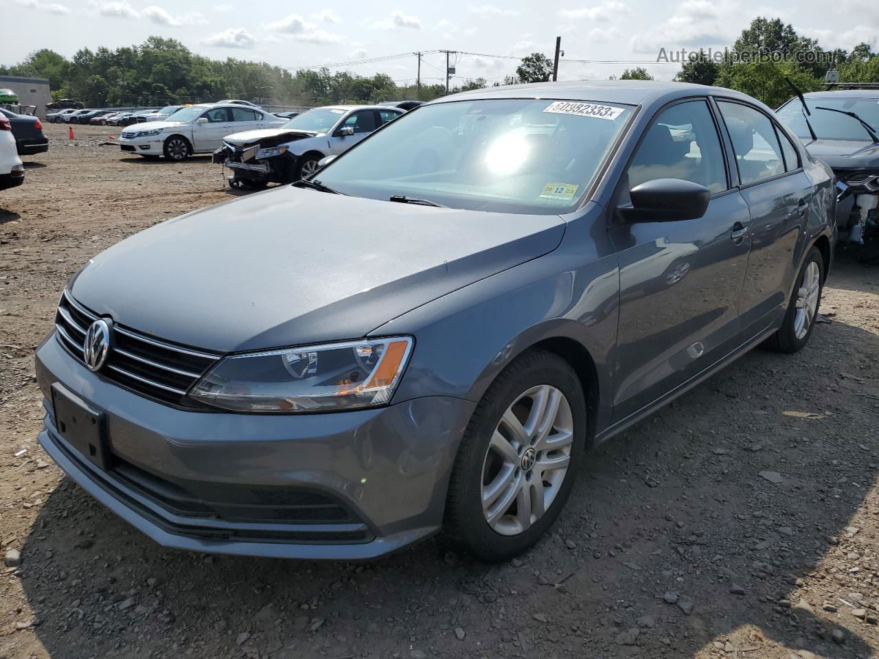 2015 Volkswagen Jetta Base Угольный vin: 3VW2K7AJ1FM232497