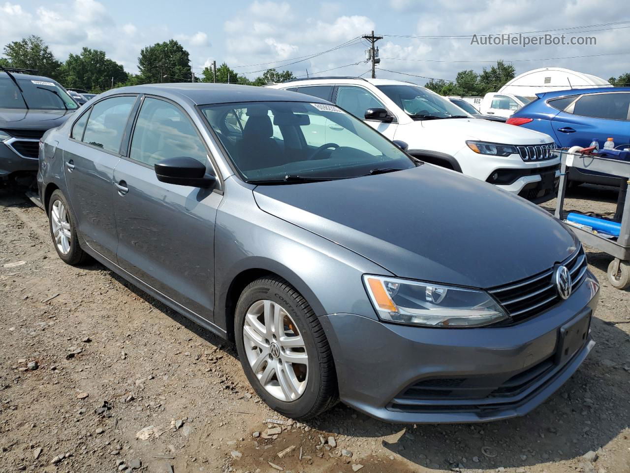 2015 Volkswagen Jetta Base Угольный vin: 3VW2K7AJ1FM232497