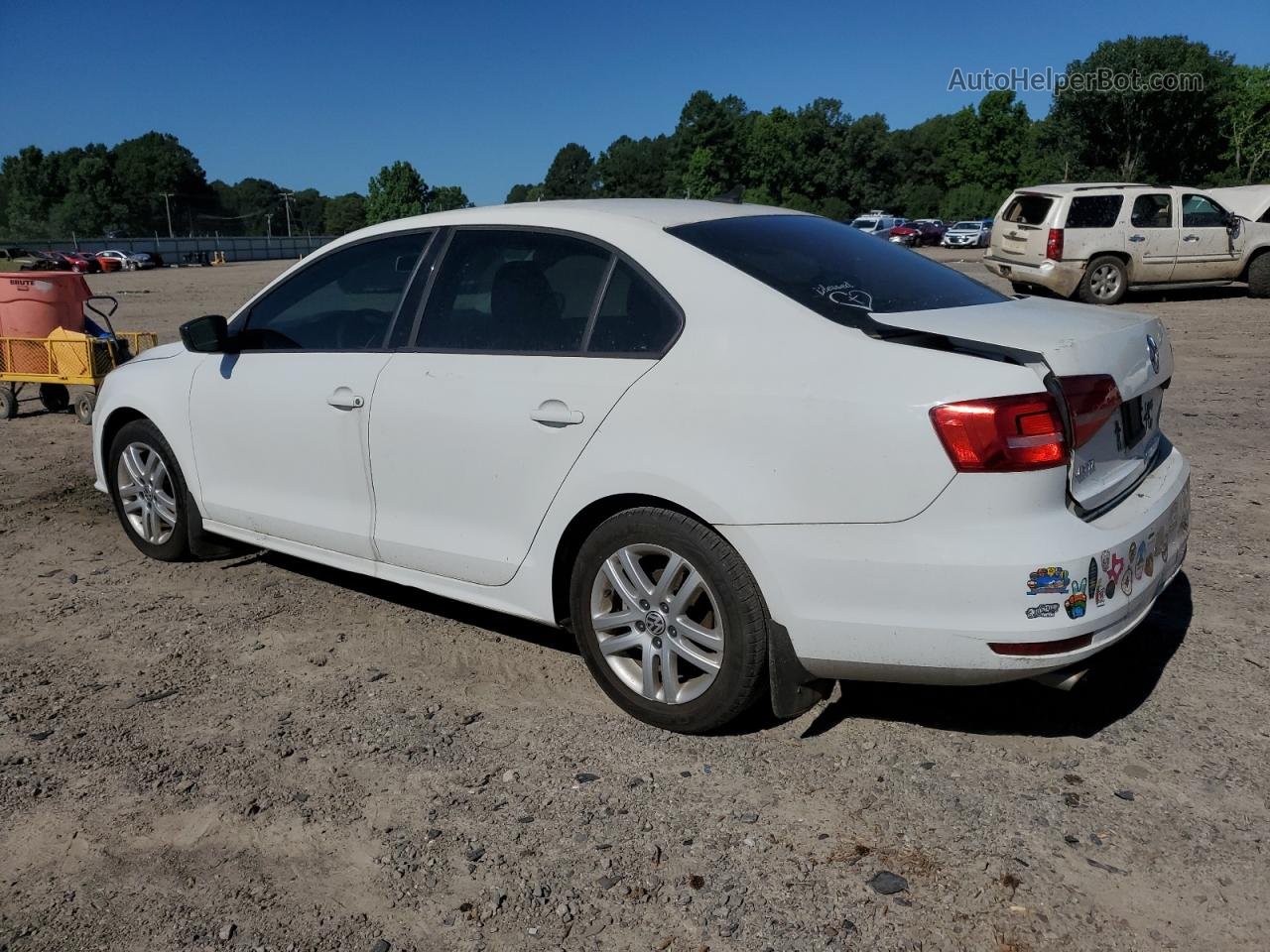 2015 Volkswagen Jetta Base White vin: 3VW2K7AJ1FM239515