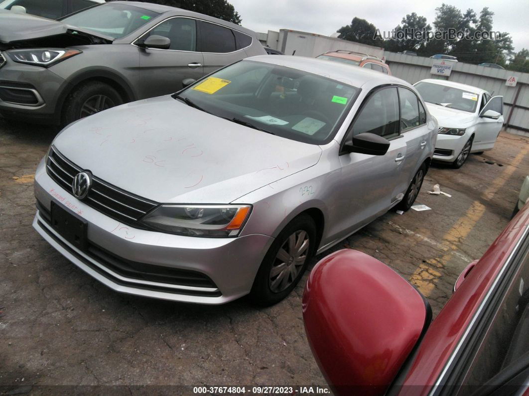 2015 Volkswagen Jetta 2.0l S Silver vin: 3VW2K7AJ1FM344118