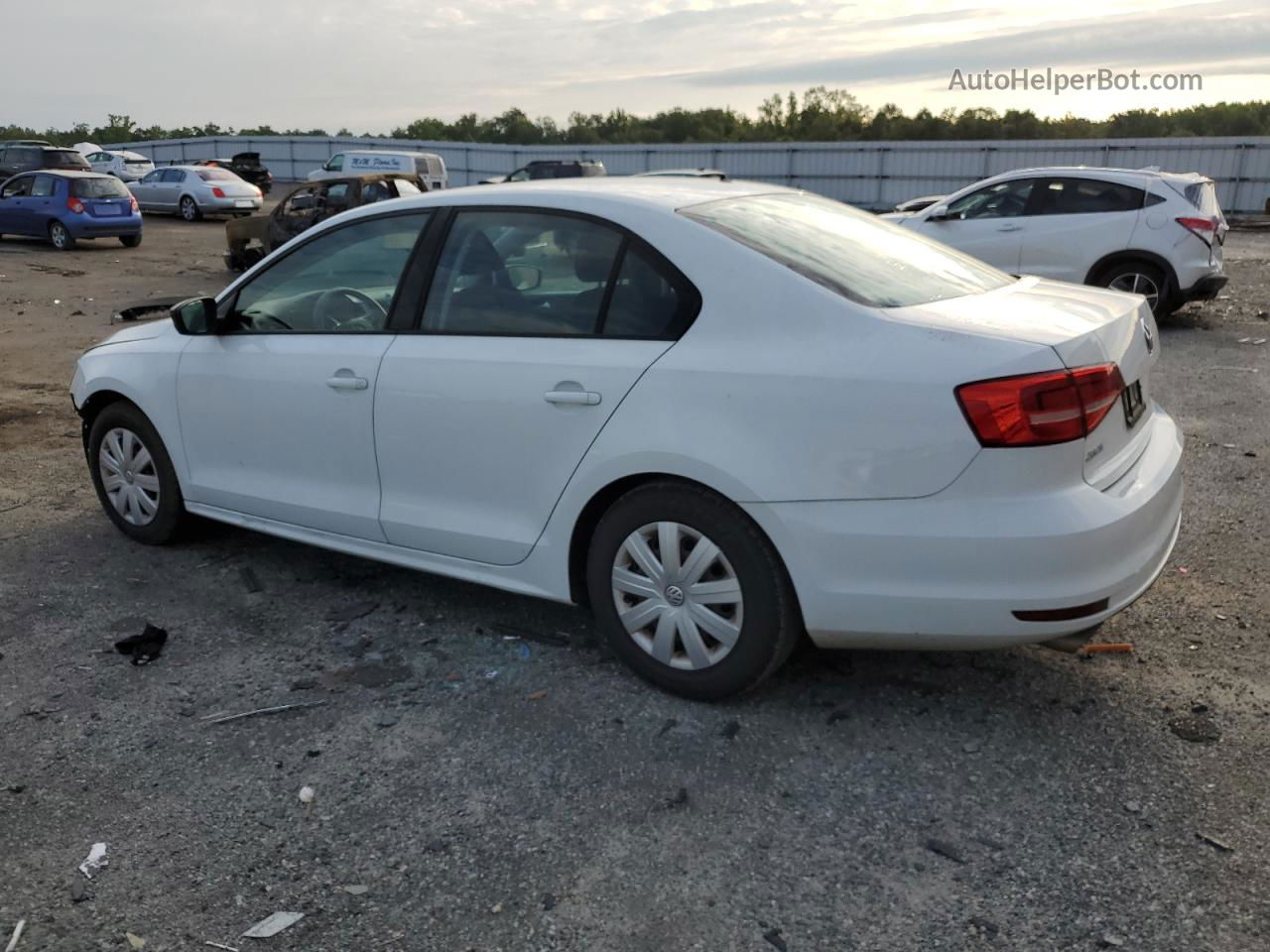 2015 Volkswagen Jetta Base White vin: 3VW2K7AJ1FM402616