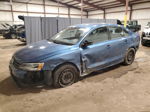 2015 Volkswagen Jetta Base Blue vin: 3VW2K7AJ1FM404754