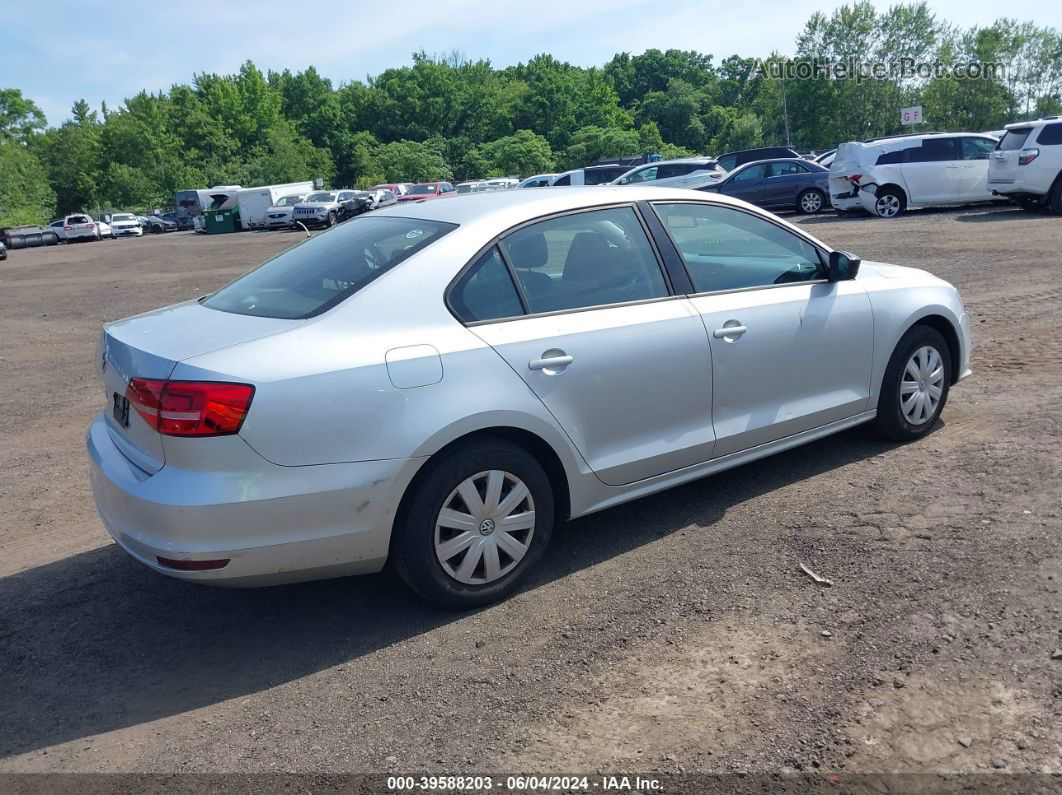 2015 Volkswagen Jetta 2.0l S Silver vin: 3VW2K7AJ1FM418069