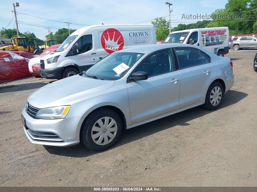 2015 Volkswagen Jetta 2.0l S Silver vin: 3VW2K7AJ1FM418069