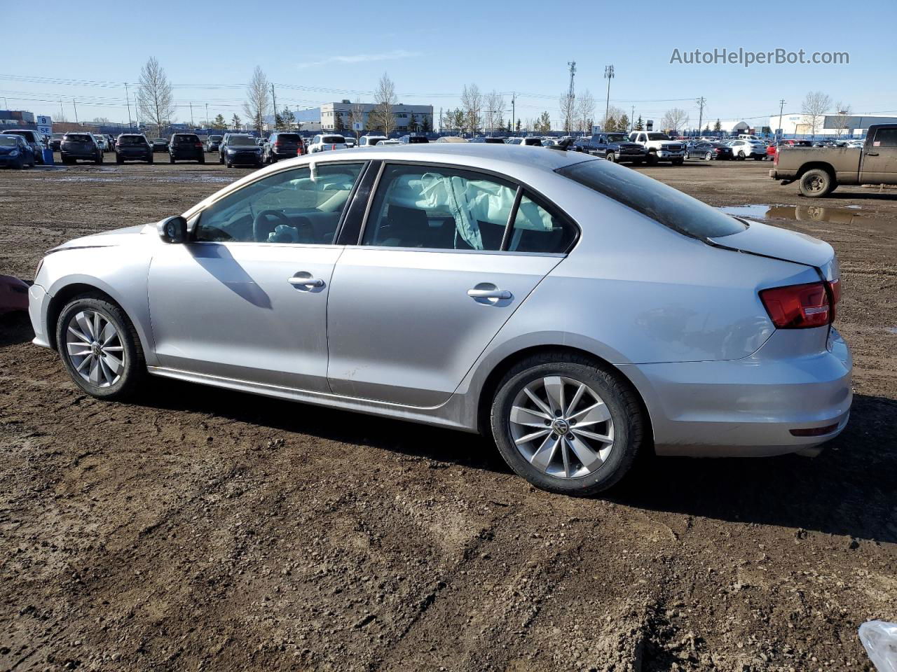 2015 Volkswagen Jetta Base Silver vin: 3VW2K7AJ1FM428214