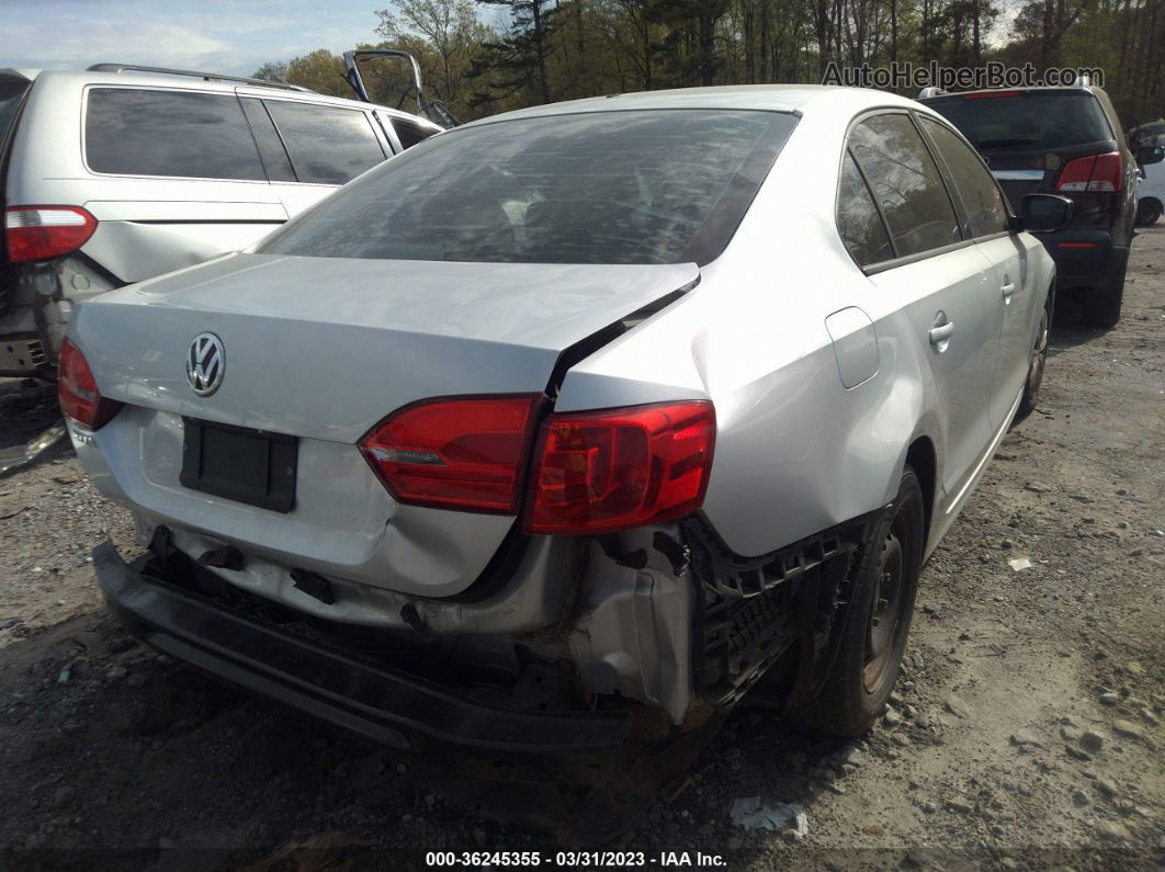 2011 Volkswagen Jetta 2.0l S Silver vin: 3VW2K7AJ2BM110435