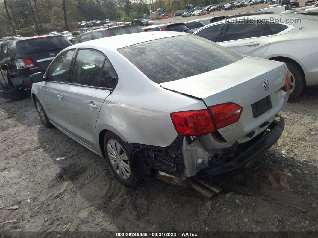 2011 Volkswagen Jetta 2.0l S Silver vin: 3VW2K7AJ2BM110435