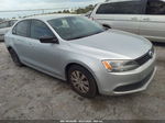 2011 Volkswagen Jetta 2.0l S Silver vin: 3VW2K7AJ2BM110435