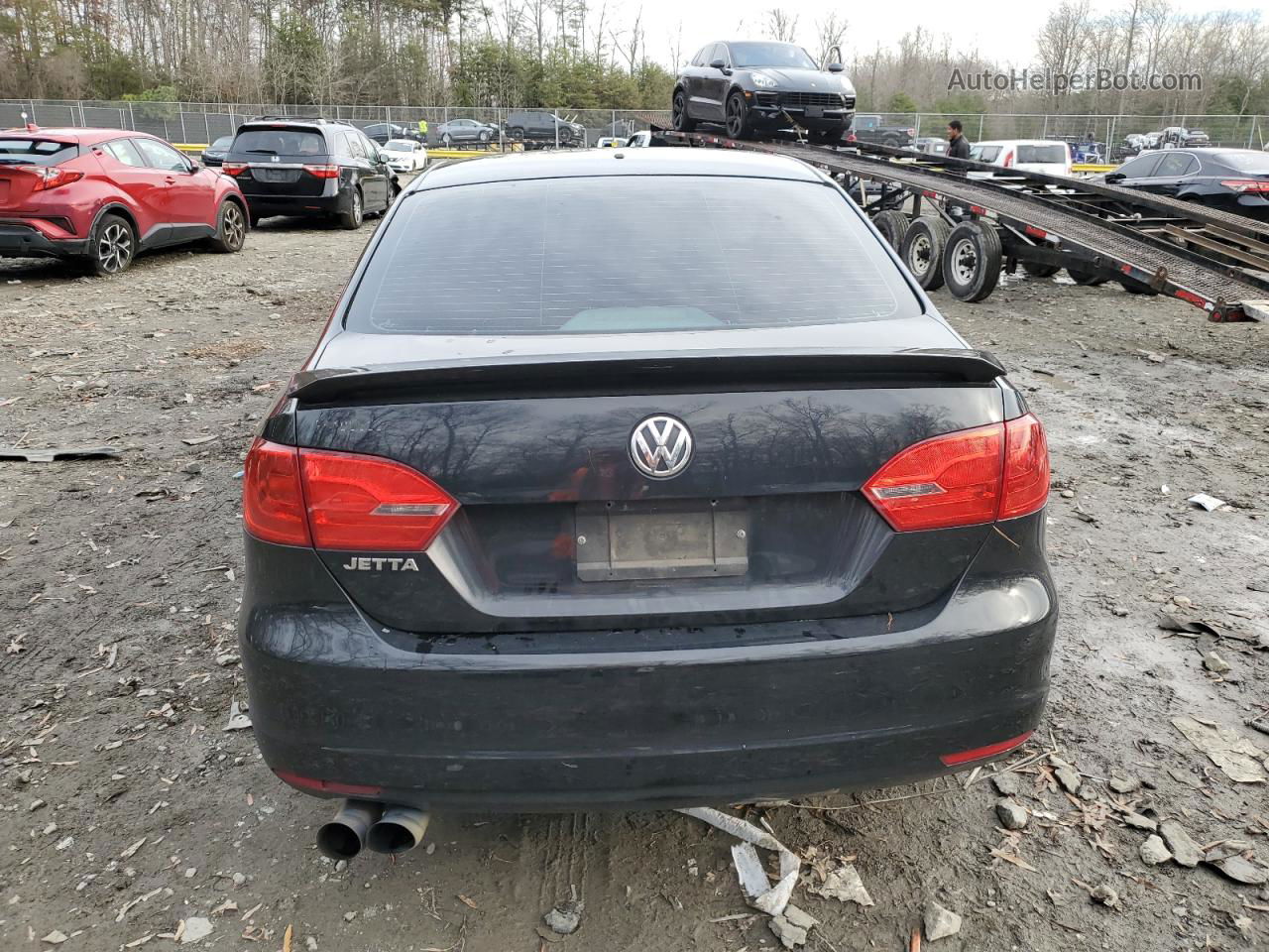 2011 Volkswagen Jetta Base Черный vin: 3VW2K7AJ2BM379051