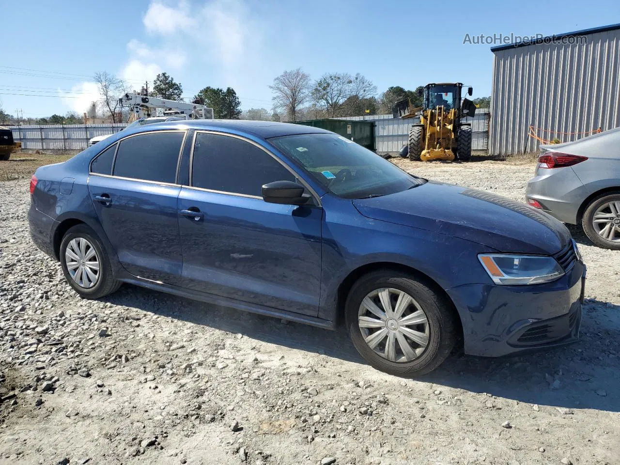 2012 Volkswagen Jetta Base Blue vin: 3VW2K7AJ2CM304285