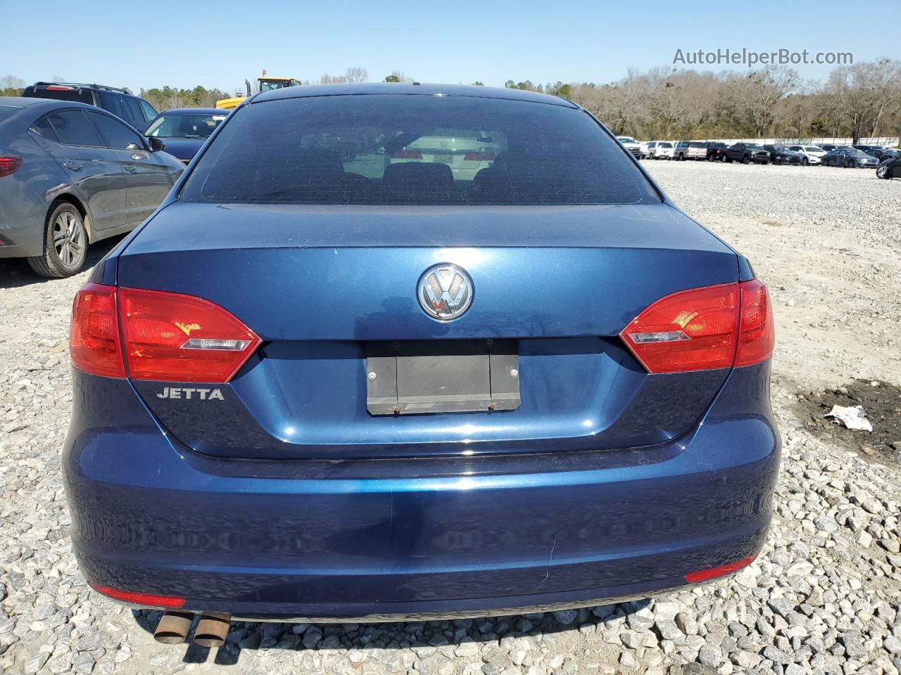 2012 Volkswagen Jetta Base Blue vin: 3VW2K7AJ2CM304285