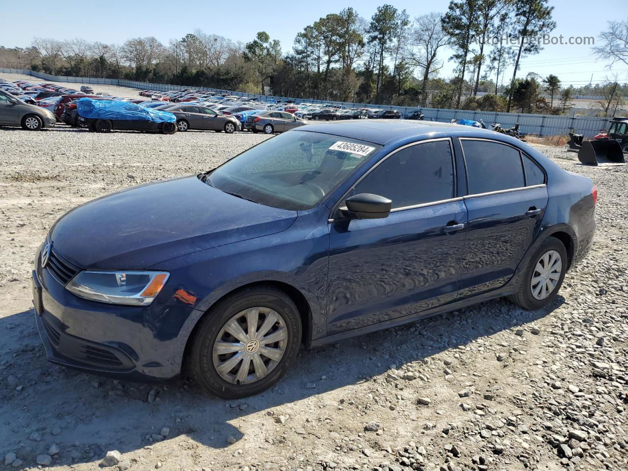 2012 Volkswagen Jetta Base Blue vin: 3VW2K7AJ2CM304285