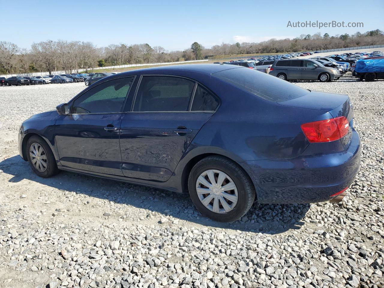 2012 Volkswagen Jetta Base Blue vin: 3VW2K7AJ2CM304285