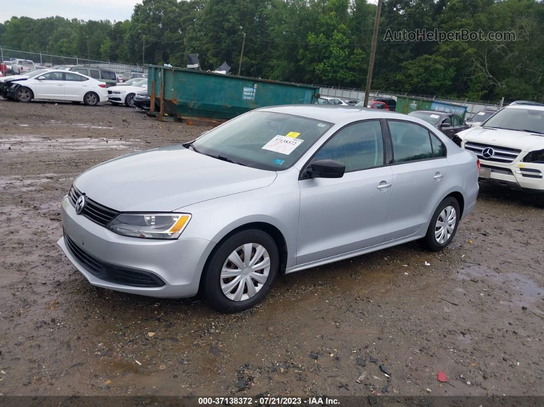 2012 Volkswagen Jetta Sedan S Silver vin: 3VW2K7AJ2CM359464